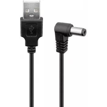 Wentronic 55154 Stromkabel Schwarz 0,5 m USB A IEC Typ A (5,5 mm - 2,5 mm) (55154)