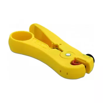 DELOCK 86478 Kabelabisolierer — Abisolierkapazität 3,5–9 mm, Länge 111 mm, gelb
