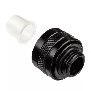 Fitting Alphacool 17471 — Messing schwarz, Ø22 mm, Höhe 20 mm