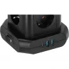 Steckdosenturm Brennenstuhl 1153560010 — 8 Steckdosen, 2×USB-A, 1×USB-C, schwarz