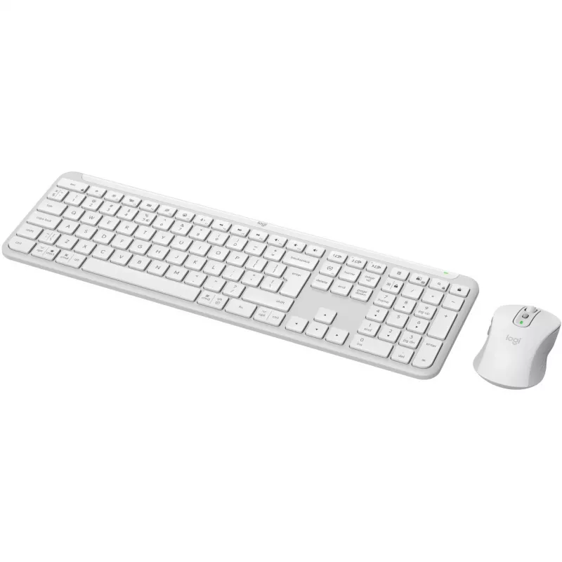 Logitech Signature Slim Combo MK950 - Tastatur-Maus-Set - 100% Full Size - Kabellos - Bluetooth 5.1 LE - QWERTY - US International - Off-White (920-012491)