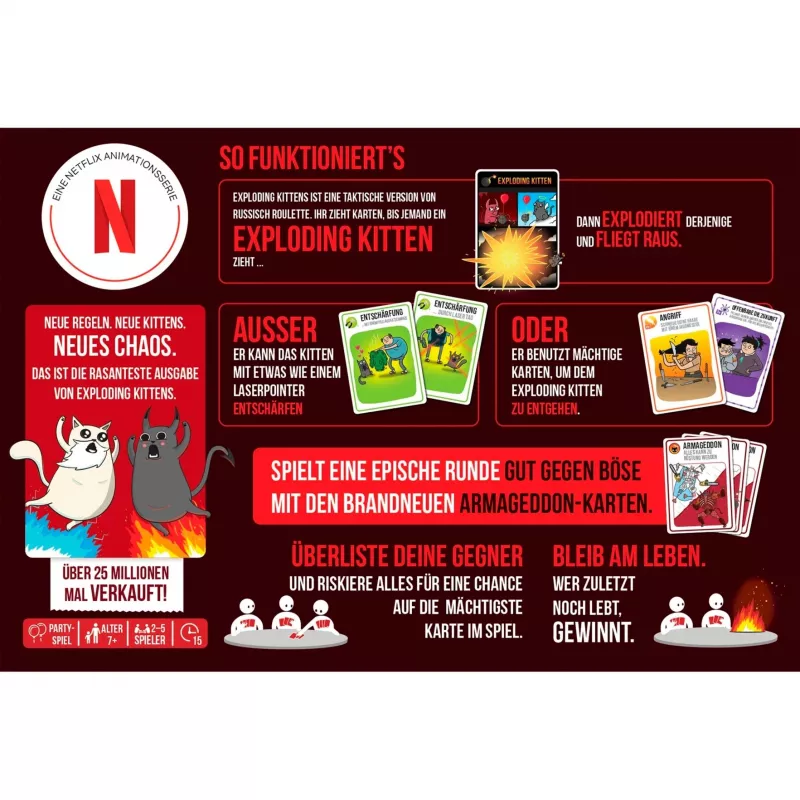 Exploding Kittens - Gut gegen Böse, Kartenspiel