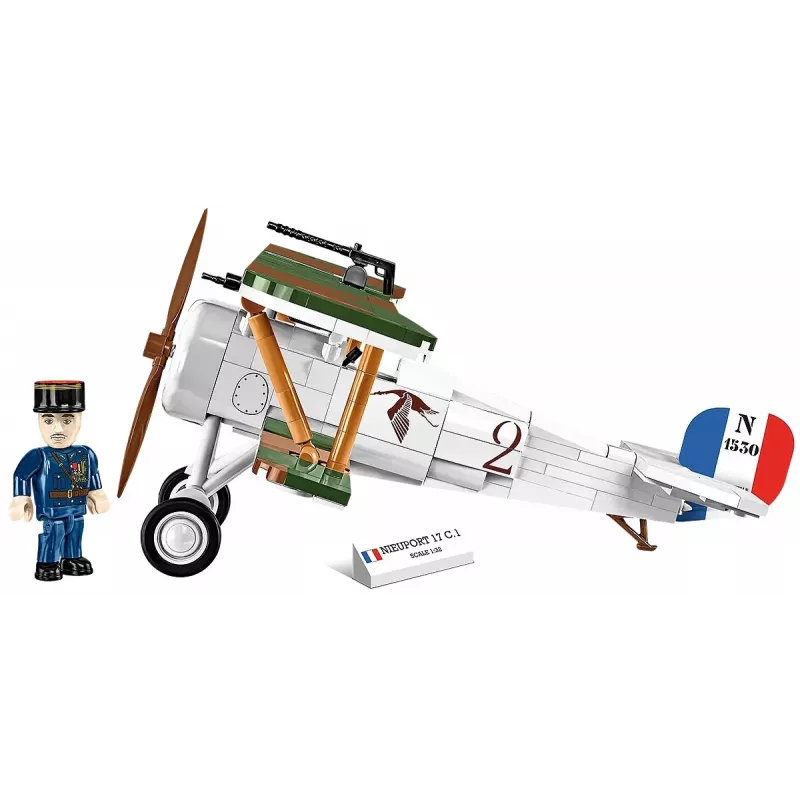Konstruktionsset Cobi Blocks Nieuport 17 C.1 277 Stück — Modellflugzeug-Bausatz, Sammelbares Steckbaustein-Set