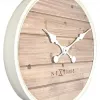 NeXtime klok 3134wi Plank, Ø50 cm, Wand, Weiß