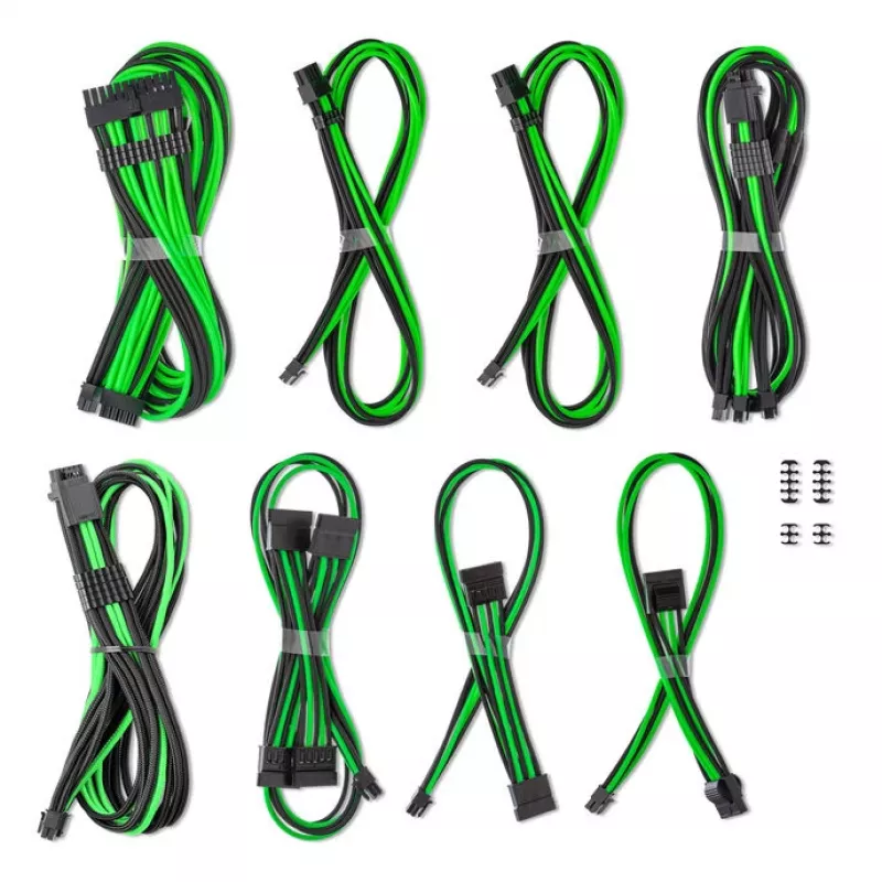 CableMod 12V-2x6 12VHPWR ModMesh-Kabelkit C-Series Pro für PCIe-Stromversorgung CM-PCSR-16X2KIT-NKKLG-R-SS