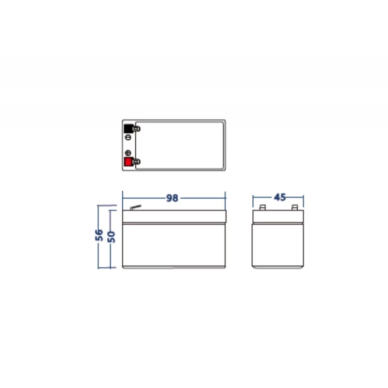 Batterie AGM VRLA 12V 1,3Ah wartungsfrei
