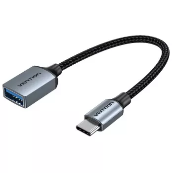 Vention USB 3.0 C klein auf A Female OTG Kabel 0,15m Grau Aluminiumlegierung Typ