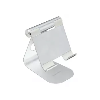 TERRATEC iTab M - Ständer für Smartphone / Tablet - Aluminium - Silber - Bildschirmgröße: 8,8-25 cm (3.5-10) - Tischständer (219728)