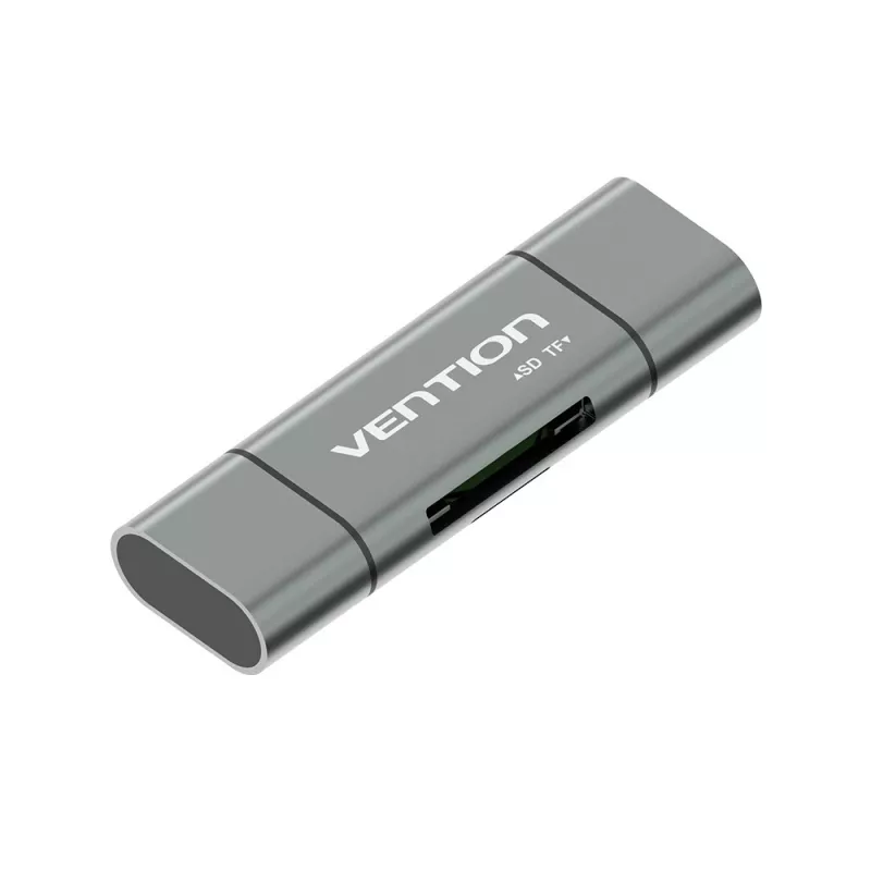 Vention USB3.0 Multifunktions-Kartenleser Grau Metall Typ
