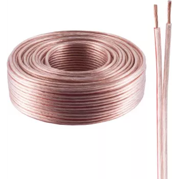 Lautsprecherkabel ShiverPeaks BASIC-S 2x0,75 mm² transparent CCA 100 m