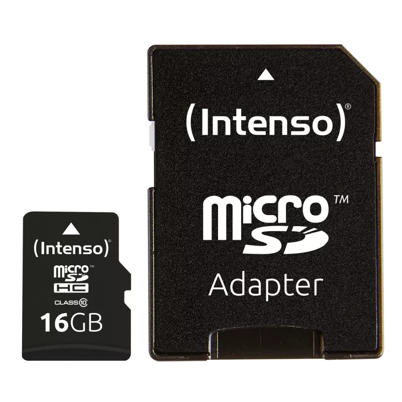 SPEICHER MICRO SDHC 16GB C10/W/ADAPTER 3413470 INTENSO