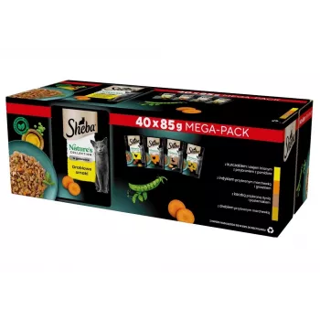 SHEBA Nature's Collection Geflügelgeschmacksrichtungen in Gelee - Nassfutter für Katzen - 40 x 85g