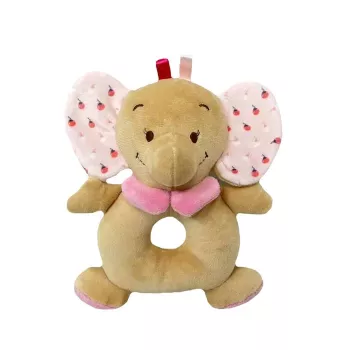 Rassel TULILO 9362 rosa Elefant 18 cm Babyspielzeug