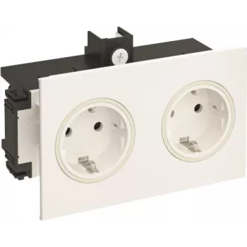 Rehau Socket Outlet 2-way SIGNA IN pure white BRK 2STD (6121014)