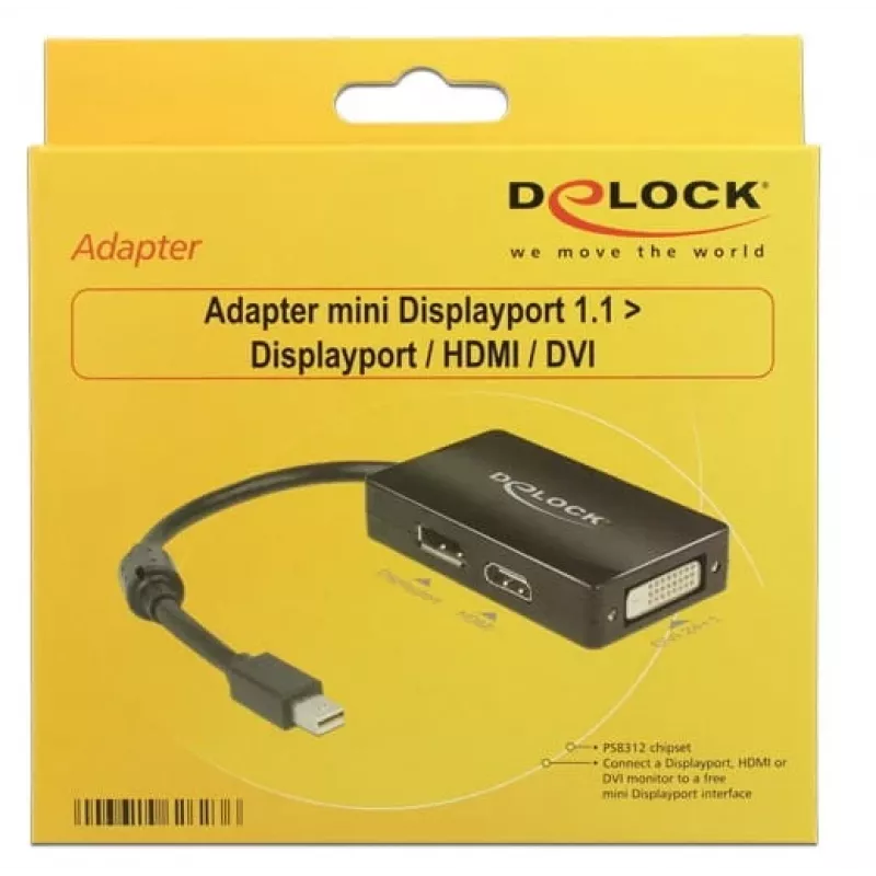 Kabel DeLOCK 0,16m DisplayPort HDMI DVI Mini DisplayPort