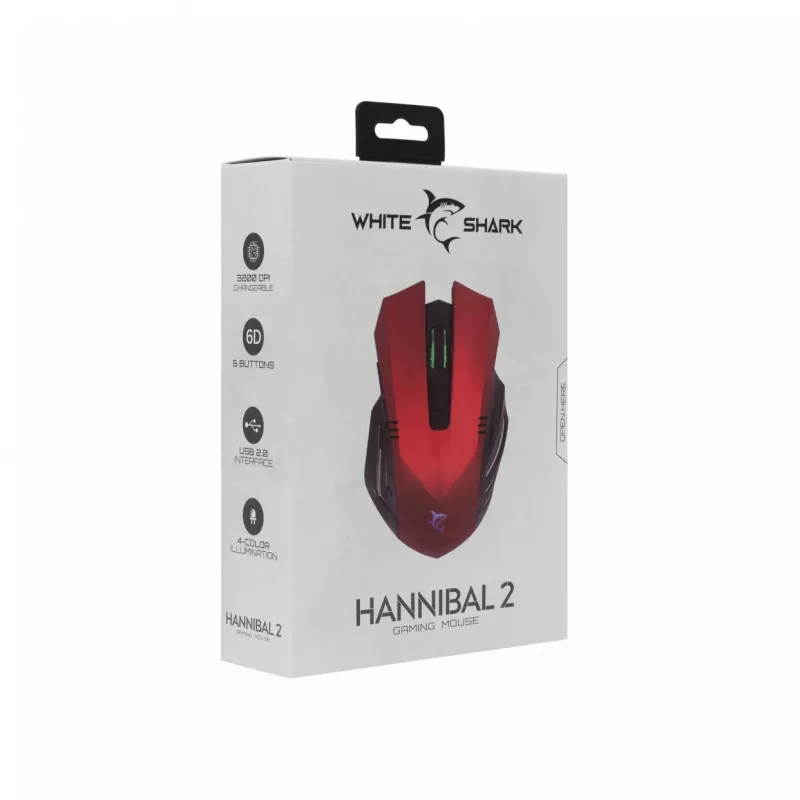 White Shark GM-5006 HANNIBAL-2 Rot 3200 DPI