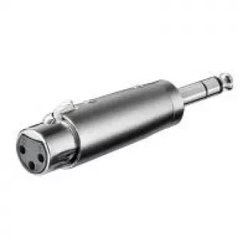 Wentronic Goobay XLR-Adapter - XLR-Buchse (3-polig) > Klinkenstecker 6,35 mm (4-polig, Stereo) (27514)