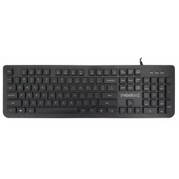 USB-Multimedia-Tastatur Rebeltec RBLKLA00042 – Full-Size, schwarz