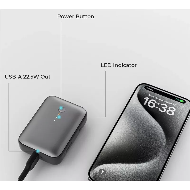 AUKEY 157000 Powerbank 10000 mAh Grau