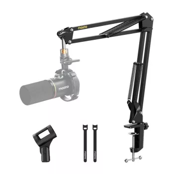 Boom-Mikrofonstativ MAONO B01 (BA20) – Tischmontagebasis, schwarz, max. Tischtiefe 4,5 cm