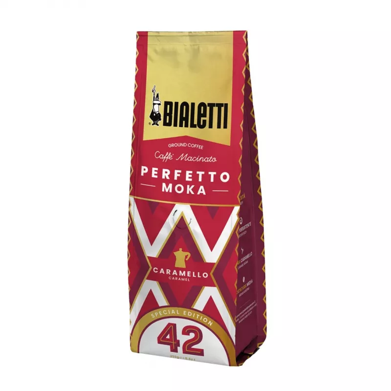 Bialetti Perfetto Moka Caramello gemahlener Kaffee 250 g