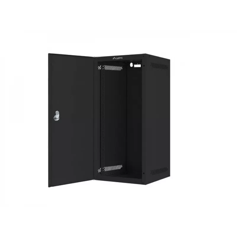 Wandmontierbarer Rack LANBERG WF10-2312-00B 12U, 280×310×603 mm, IP20, schwarz, 20 kg
