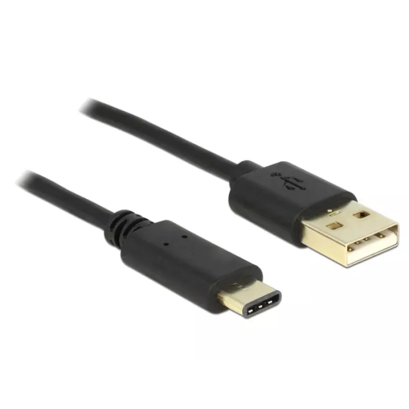 USB-Kabel DeLOCK 2m USB2.0-A/USB2.0-C Schwarz