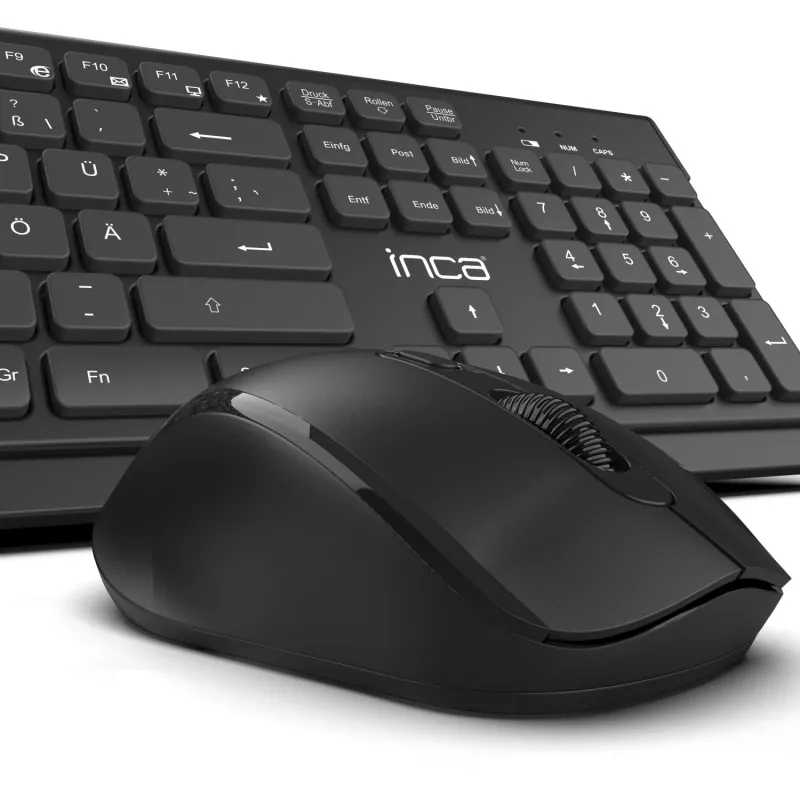 Inca IWS-519 Tastatur Maus inklusive Office RF Wireless QWERTY Türkisch Schwarz
