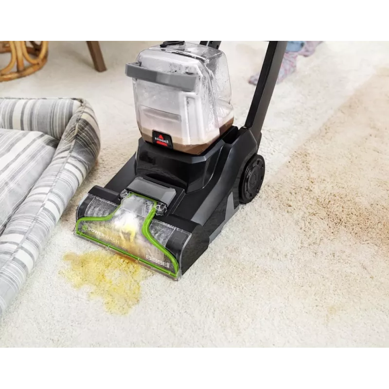 Bissell | PowerWash Pet, aufrechter Teppich- und Polsterreiniger | 3878N | Kabelgebundener Betrieb | Handgerät | Waschfunktion | 600 W | Schwarz/Limette | Garantie 24 Monate
