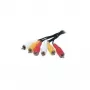 shiverpeaks BASIC-S 3x RCA - 3x RCA 1.5m - 3 x RCA - Stecker - 3 x RCA - Stecker - Nickel - Schwarz - Rot - Weiß - Gelb (BS40150-1.5)