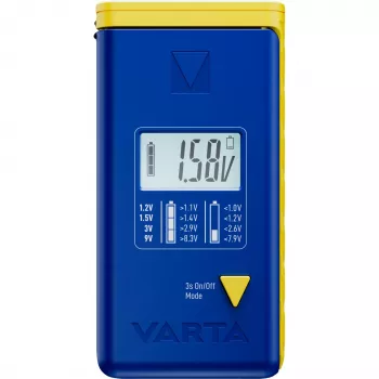 Batterietester Varta 00893 101 111 LCD digital Handgerät für AA AAA 9V Knopfzellen