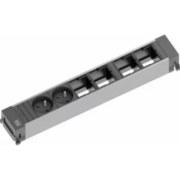 Bachmann POWER FRAME Stromverlängerung 0,2 m 2 AC-Steckdosen Innenbereich Schwarz