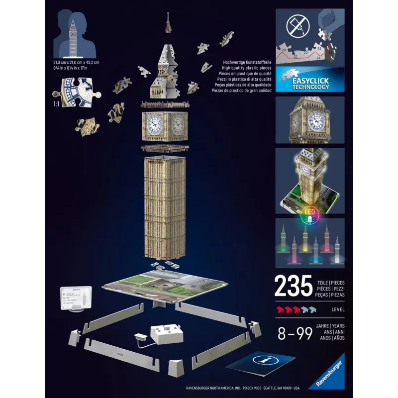 Puzzle 3D Big Ben Clock Tower London
