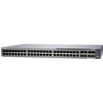 Juniper EX4100-F 48-Port 10/100/1000BaseT PoE+, 4x 10G SFP+ Uplink-Ports, 4x 10G SFP+ Stacking-Ports (Optiken separat erhältlich) mit StandardSW, TAA-konform (EX4100-F-48P)