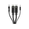Belkin Secure KVM Combo Cable - Tastatur- / Video- / Maus- / Audio-Kabel - USB, Mini-Stecker, DisplayPort (M) bis Stereo Mini-Klinkenstecker, USB Typ 