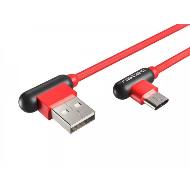 USB-Kabel NATEC NKA-1201 USB 2.0 1 m USB A USB C Schwarz Rot