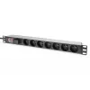 Digitus Steckdosenleiste mit Aluminiumprofil 7-fach CEE 7/5 Buchsen 2 m Kabel