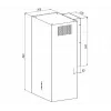 Wandhaube AKPO WK-4 CUBERA WL Schwarz Matt T520 M3, 400 mm, 450 m³/h, Aluminiumfilter