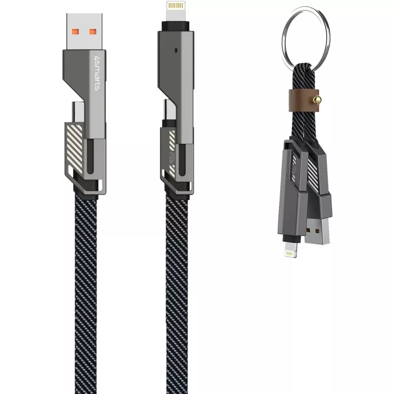 4smarts USB-C Kabel ComboCord Flat 240W+ Schlüsselanhänger - Kabel - Digital/Daten