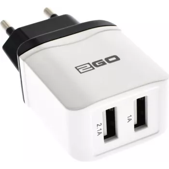 Mobiles Ladegerät 2GO 795999 Universal Weiß AC Innenbereich 2 USB-Anschlüsse