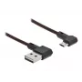 USB-Kabel DeLOCK EASY-USB 2.0 Typ-A Stecker auf Micro-B Stecker abgewinkelt 0,2 m schwarz