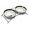 Keramik-Hundenapf Trixie MISKI 0,6 L, 15 cm Durchmesser, schwarz, rutschfeste Füße, spülmaschinenfest, Set mit 2