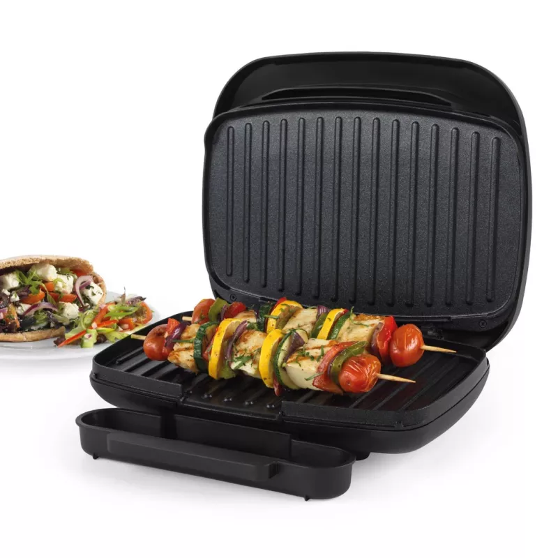 Elektrogrill Petra PT4366MBLKVDE schwarz mit Antihaftbeschichtung und einstellbarer Temperatur
