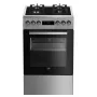 Freistehender Gas-Elektro-Herd BEKO FSMT55330DXDS, 5 Brenner, 60 cm, Edelstahl, Backofen 60 L, Energieklasse A