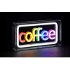 Neon LED-Leuchtschild ActiveJet AJE-NEON COFFEE, mehrfarbig, USB 5V, Aufputzmontage, AS-Kunststoffrahmen