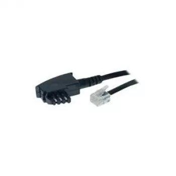 Flaches Telefonkabel ShiverPeaks S-Impuls 70105 15 m TAE-F auf RJ-10 schwarz Stecker–Stecker