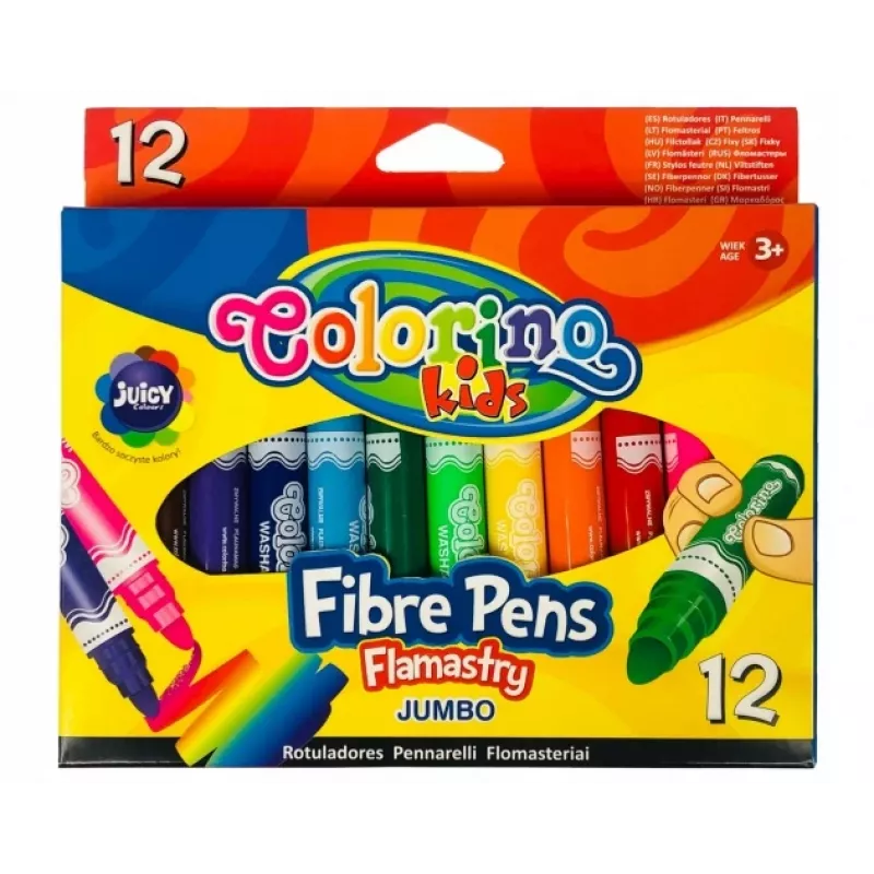 Filzstifte Colorino 42651PTR runde Spitze 12 Farben Set