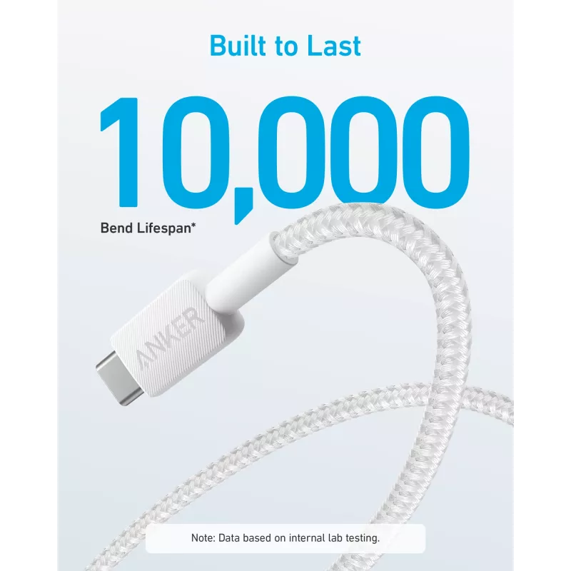 USB-Kabel Anker 322 1,8 m USB A USB C Weiß