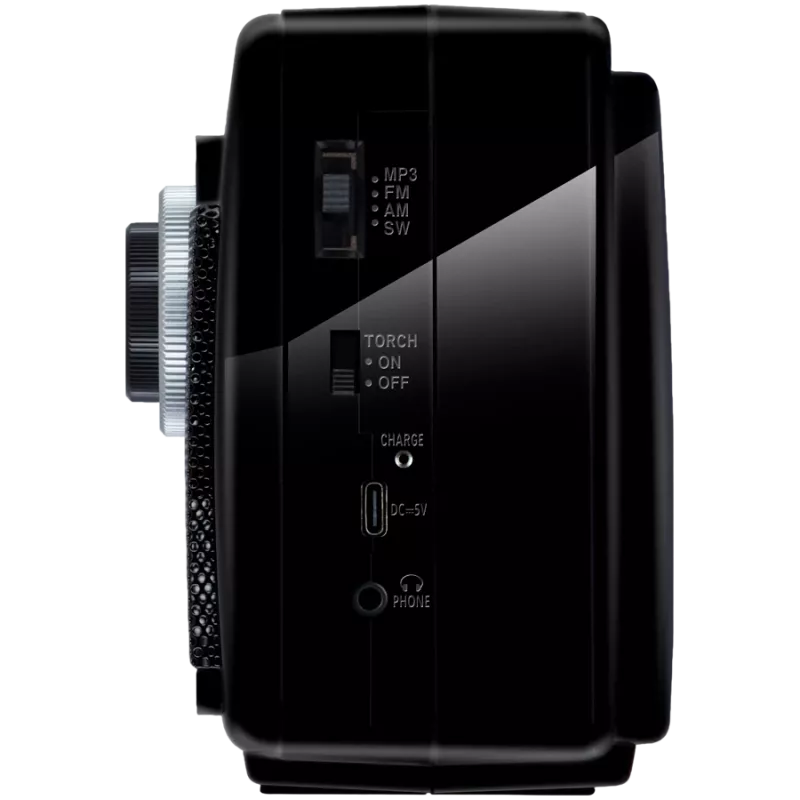 Lautsprecher SVEN SRP-155, schwarz (3W, Bluetooth, FM/AM/SW, USB, microSD, Taschenlampe, Akku)