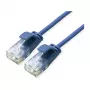 ROLINE GREEN UTP Patchkabel Cat.6A (Klasse EA), LSOH, schlank, Blau, 0,15 m